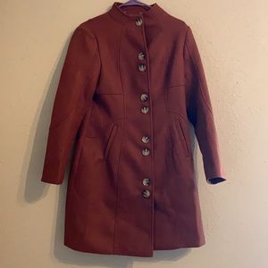 Coalition LA Brown Buttoned Up Trench Coat, Large